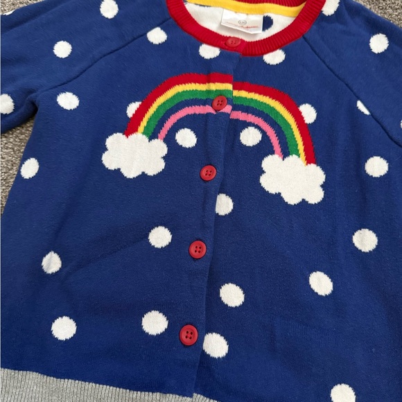 Hanna Andersson Rainbow Cardigan Sweater Sz 120cm - Picture 4 of 5